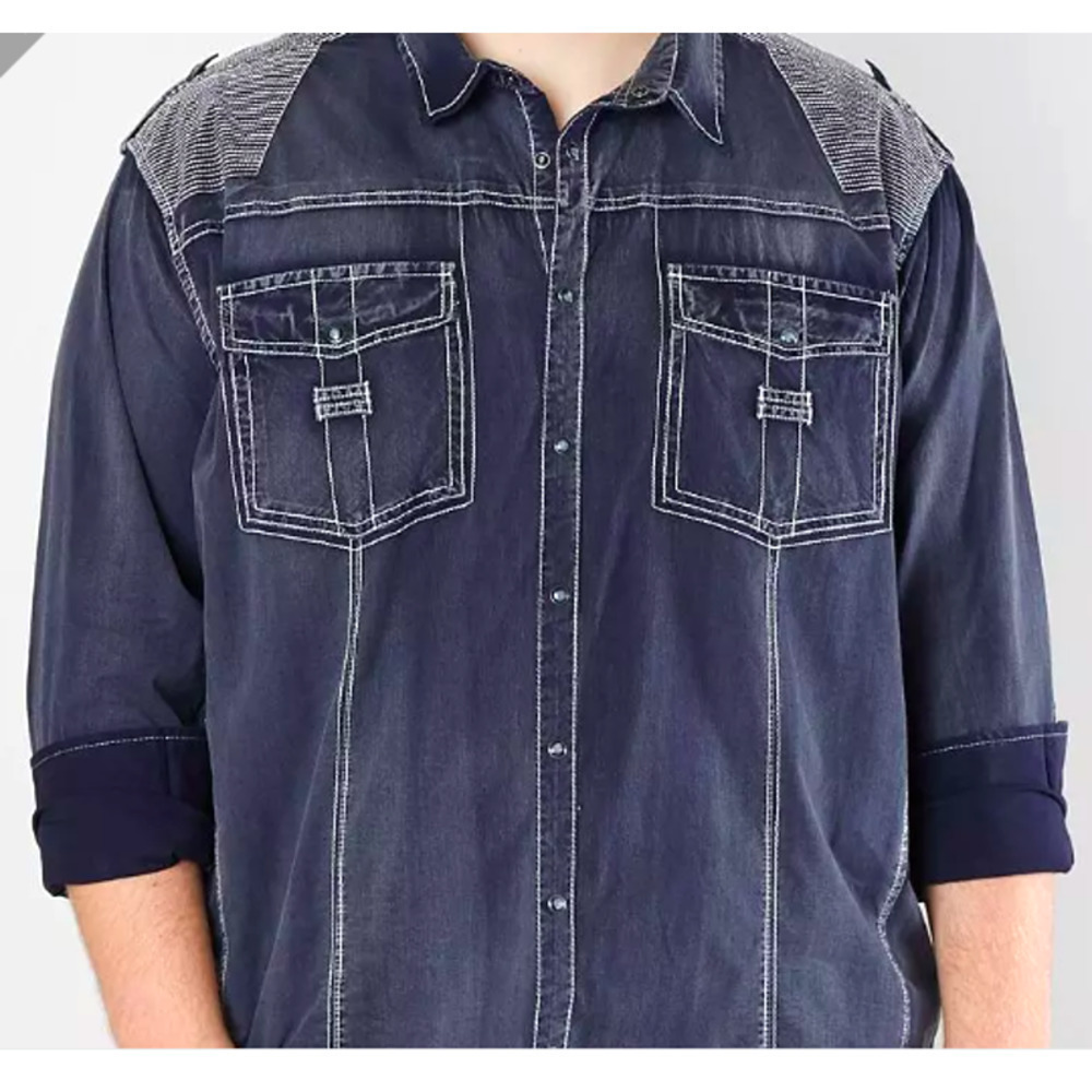 𝅺buckle BLACK MERIDIAN STRETCH SHIRT